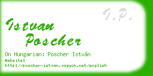 istvan poscher business card