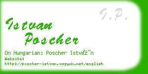 istvan poscher business card